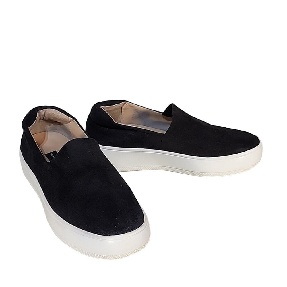 Steven Hilda Black Low Top Slip On Shoes Womens Size 7.5